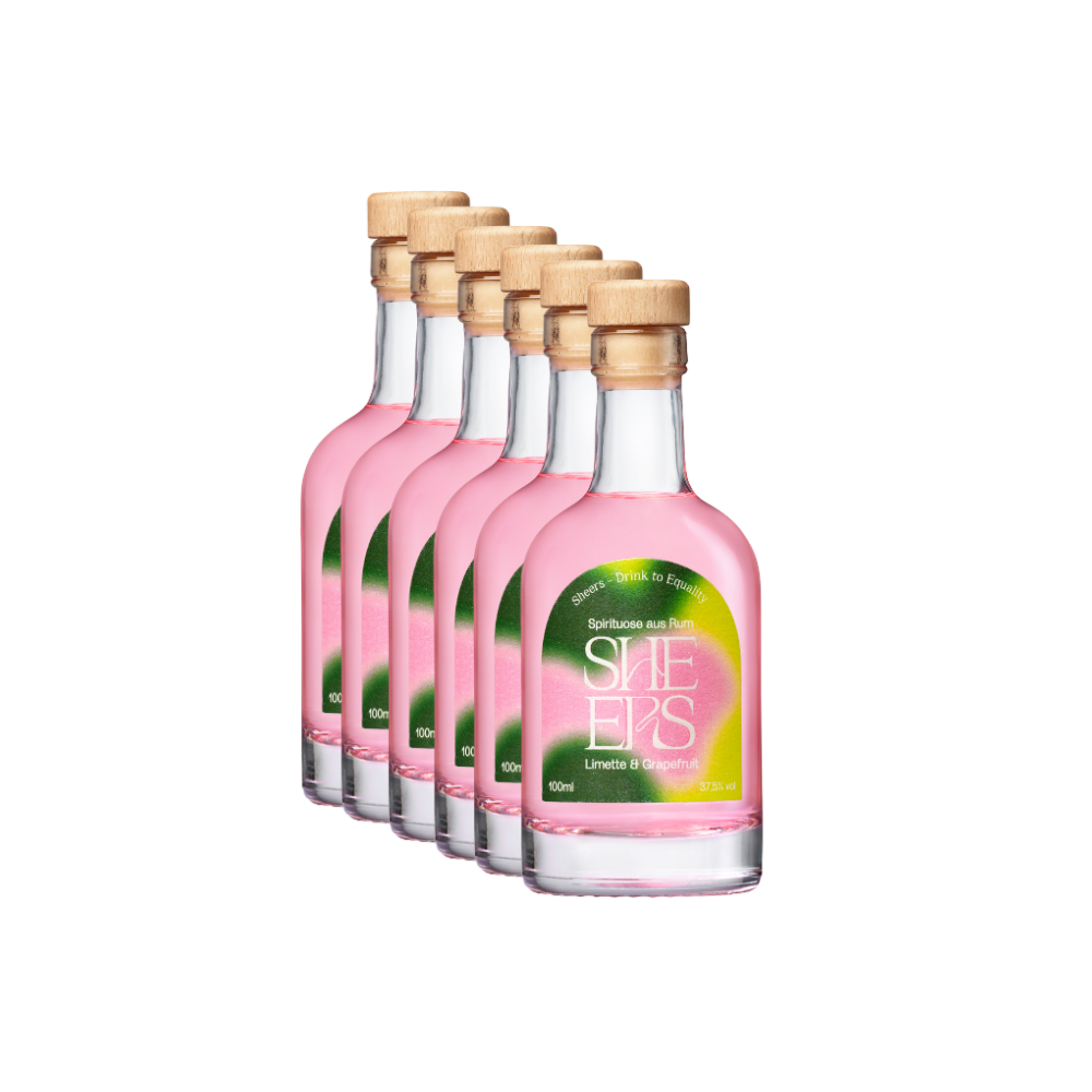 6er Set - Sheers Spirituose aus Rum Limette & Grapefruit 100ml