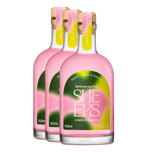 3er Set - Sheers Spirituose aus Rum Limette & Grapefruit 500ml