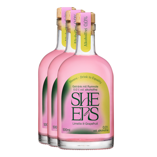 3er Set - Sheers Getränk mit Rumnote 0,0% Limette & Grapefruit 500ml